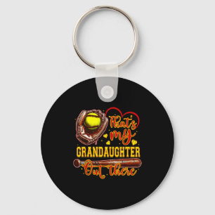 That's My Granddaughter Out There Softball Grandma Keychain