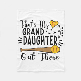 That's My Granddaughter Out There Softll Grandma G Fleece Blanket
