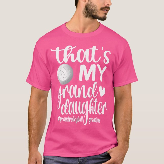 That'S My Granddaughter Proud Volleyball Grandma T-Shirt (Front)