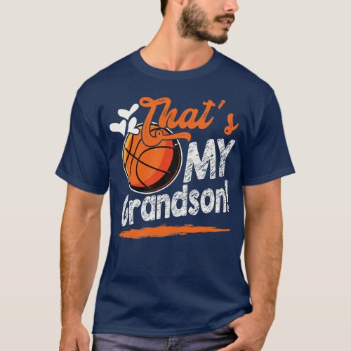 Thats My Grandson Basketball Family Matching T_Shirt