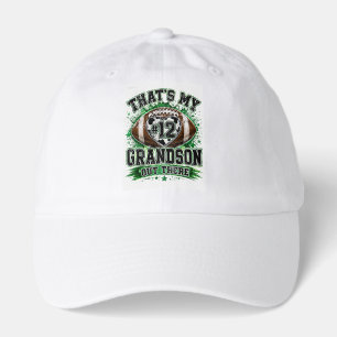 That's My Grandson Football Fan Cow Print Number 1 Hat