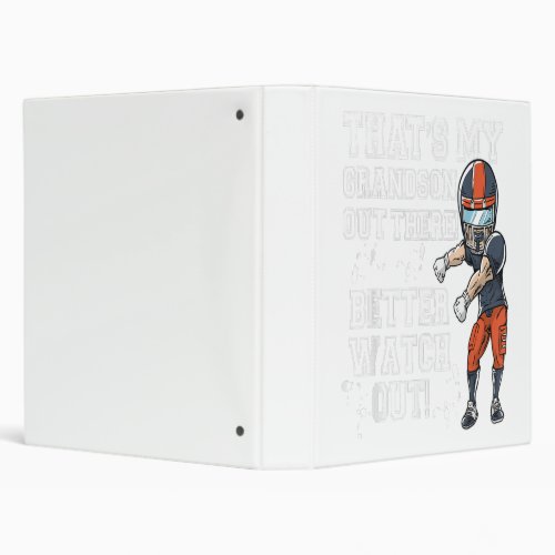 Thats my grandson out orange football grandma gift 3 ring binder