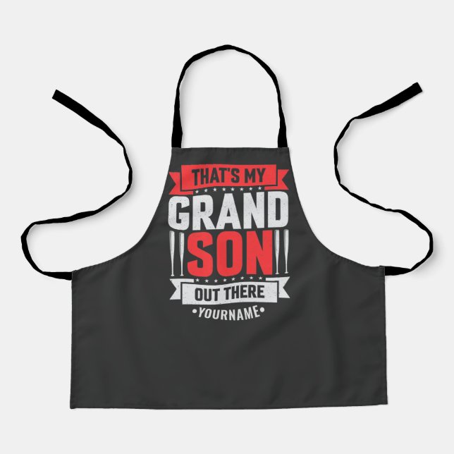 That's My Grandson Out There Baseball Apron (Front)