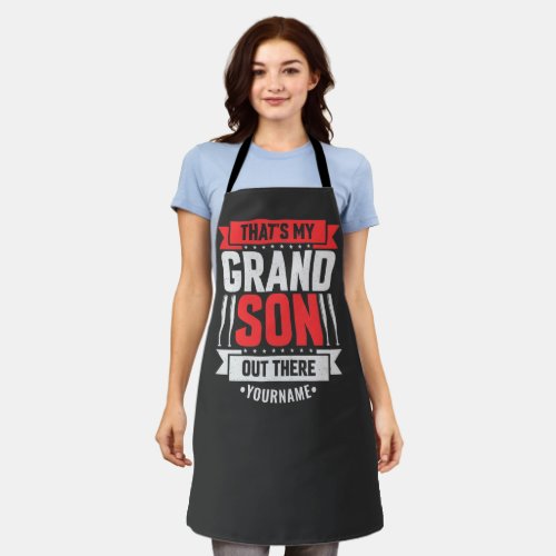 Thats My Grandson Out There Baseball Apron