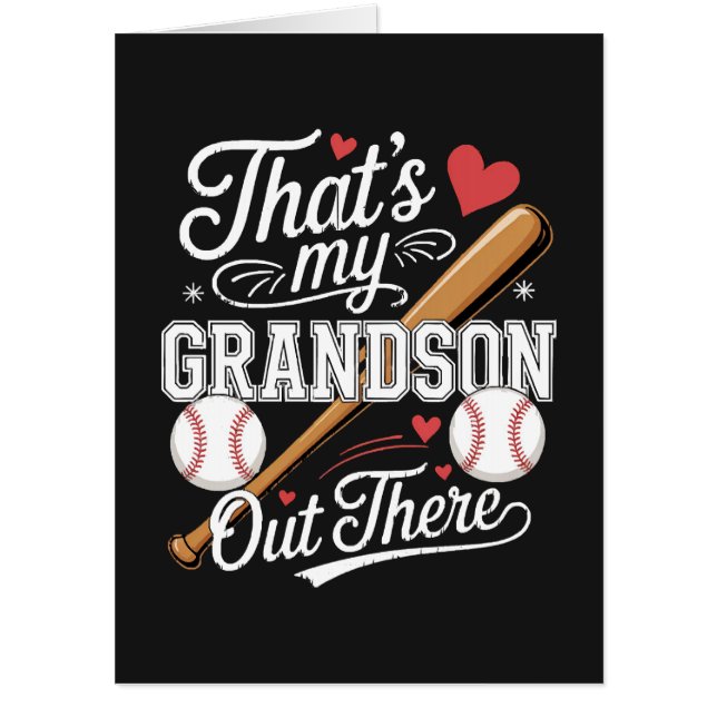 That's My Grandson Out There Baseball Card (Front)