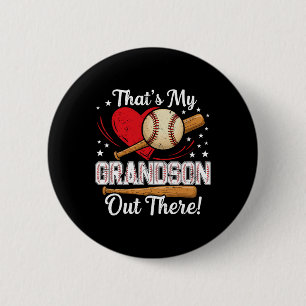 Thats My Grandson Out There Baseball Grandma Baseb Button