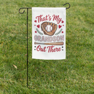 That's My Grandson Out There Baseball Grandma  Garden Flag