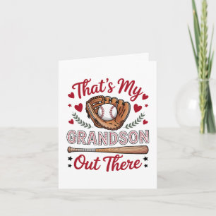 That's My Grandson Out There Baseball Grandma  Holiday Card