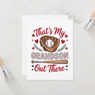 That's My Grandson Out There Baseball Grandma Invitation
