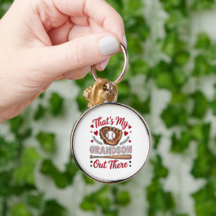 That's My Grandson Out There Baseball Grandma Keychain
