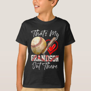 That's My Grandson Out There Baseball Grandma Moth T-Shirt