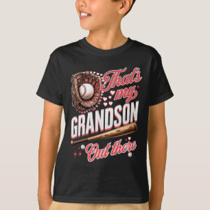 That's My Grandson Out There Baseball Grandma Moth T-Shirt