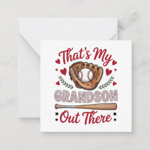 That's My Grandson Out There Baseball Grandma  Note Card