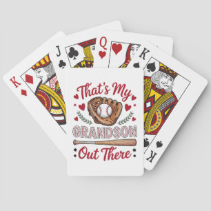 That's My Grandson Out There Baseball Grandma  Poker Cards
