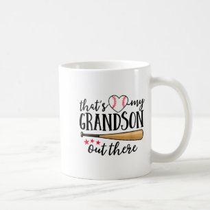 That's My Grandson Out There Baseball Grandma Squa Coffee Mug
