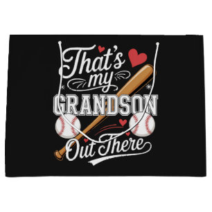 That's My Grandson Out There Baseball Large Gift Bag