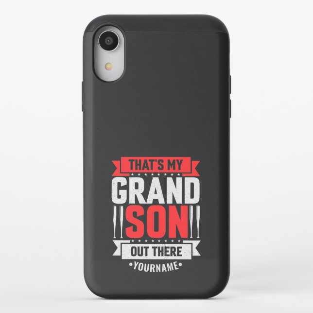 That's My Grandson Out There Baseball Uncommon iPhone Case (Back)