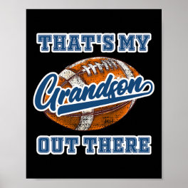 That's My Grandson Out There Football Cheer Grandm Poster
