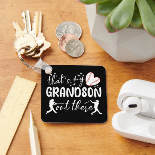 That's My Grandson Out There Funny Grandma Keychain