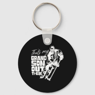 That's My Grandson Out There Ice Hockey Athlete Sp Keychain
