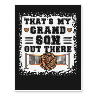 That's My Grandson Out There Temporary Tattoos