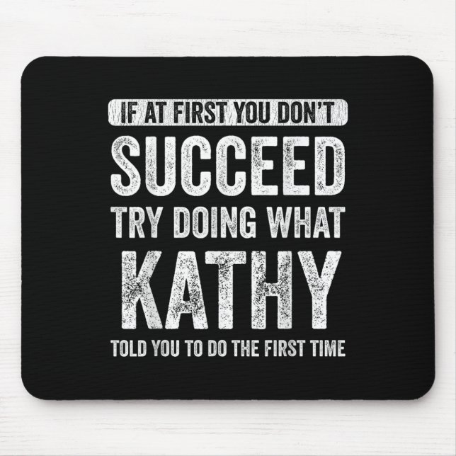 That's My Name Co. Kathy Women's Black Modern Lett Mouse Pad (Front)