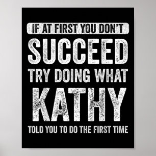 That's My Name Co. Kathy Women's Black Modern Lett Poster