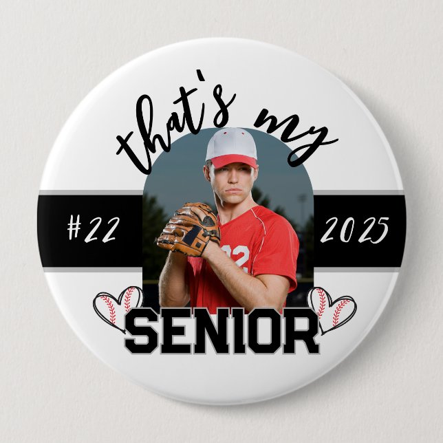That's my Senior Baseball player button for parent (Front)