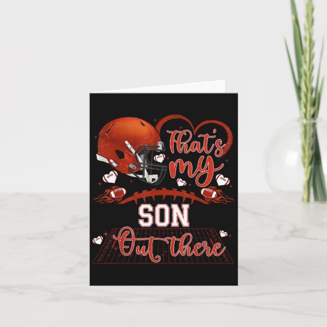 That's My Son Out There Funny Football Mom Mama Da Card (Front)