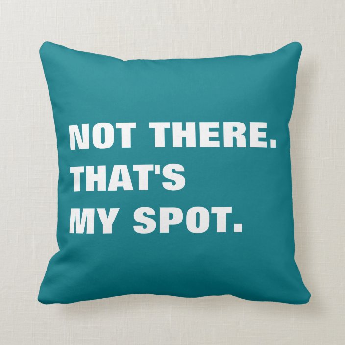 That's My Spot funny throw pillow | Zazzle.com