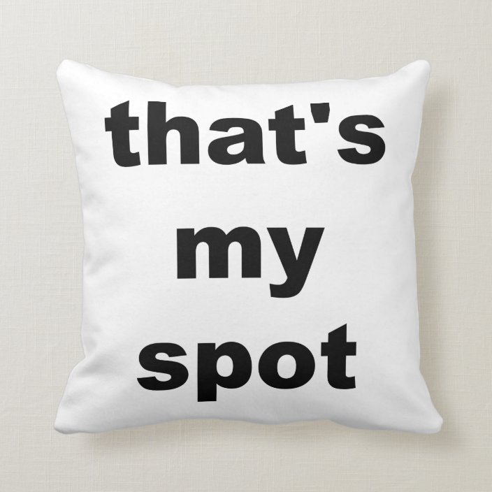 That's my spot. Pillow