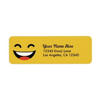 That's One Happy Dude Emoji Label by emoji_pillows at Zazzle