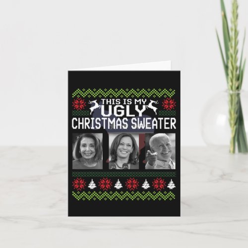 Thats One Ugly Christmas Sweater Joe Biden Harris Card