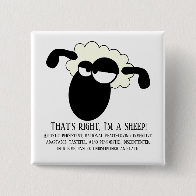That's right, I'm a sheep Button (Front)