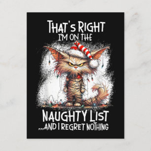 That's Right I'm On The Naughty List And I Regret Enclosure Card