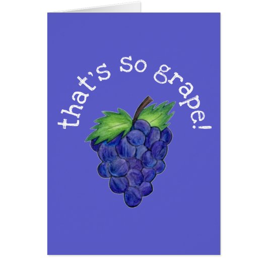 That's So Grape (Great) Congrats Purple Grapes Cards (Front)