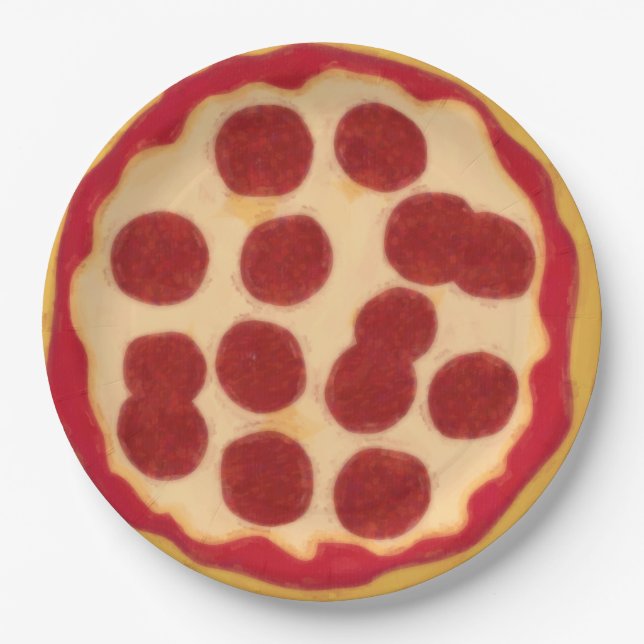 That's Some Pizza. Pizza Party Paper Plates (Front)