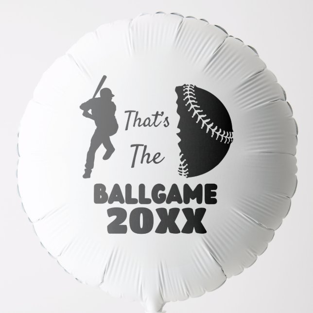 That's The Ballgame Graduation Baseball Balloon (Front)
