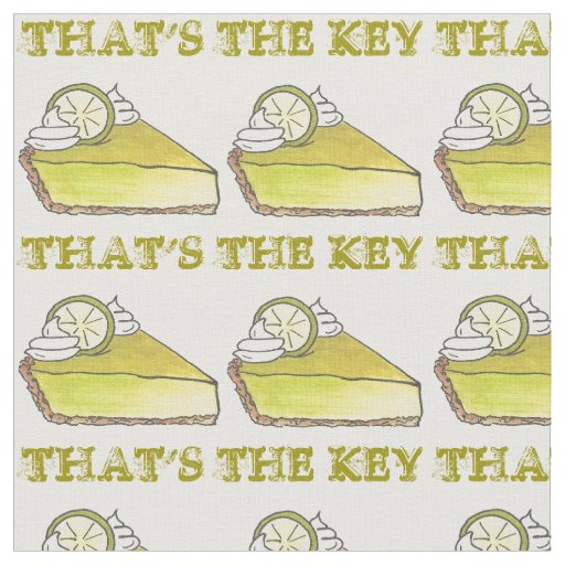 That's The Key Green Florida Lime Pie Slices Fabric