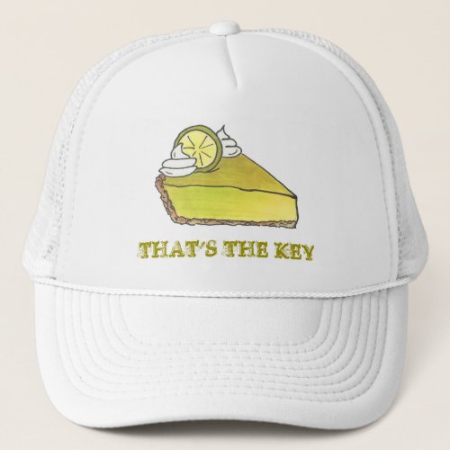 Thats the Key Green Lime Pie Slice Florida Foodie Trucker Hat