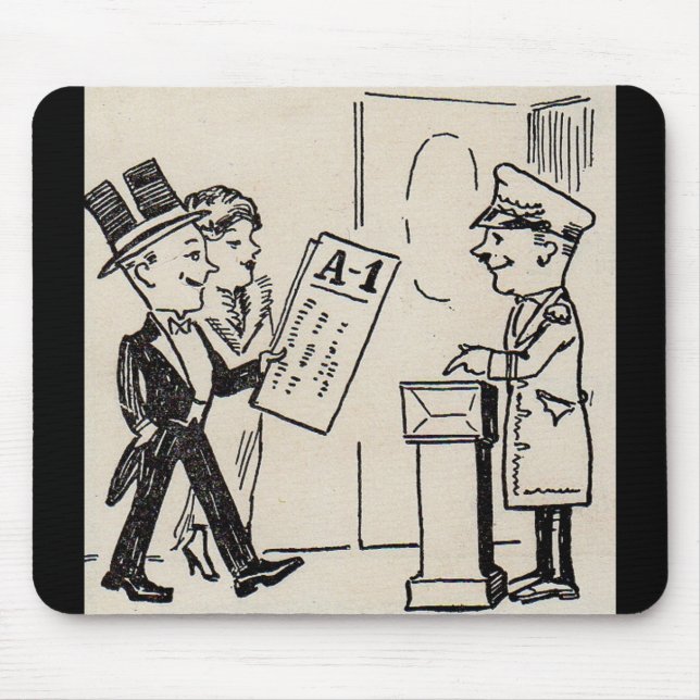 That's the Ticket - 1920s theatre cartoon Mouse Pad (Front)