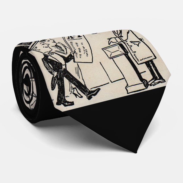That's the Ticket - 1920s theatre cartoon Neck Tie (Rolled)