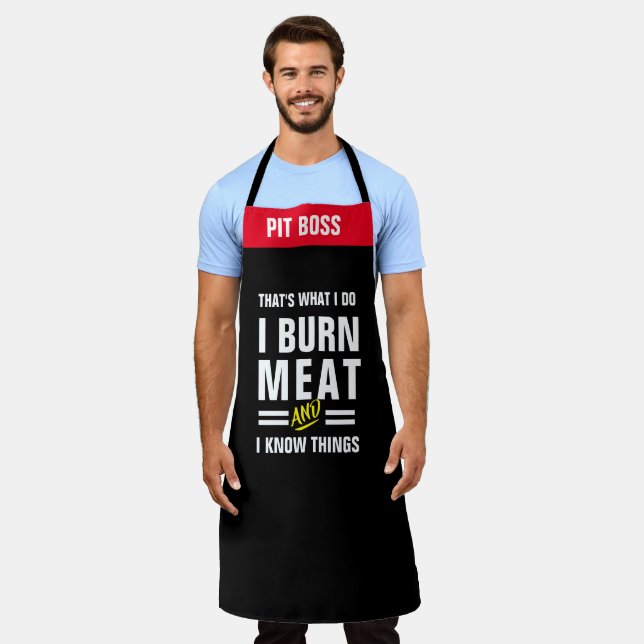 That's What I Do Apron - Burn BBQ & I Know Things (Worn)