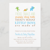 That's What Little Boys Are Made Of  | Baby Shower Invitation