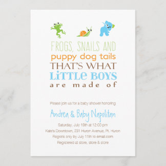That's What Little Boys Are Made Of | Baby Shower Invitation