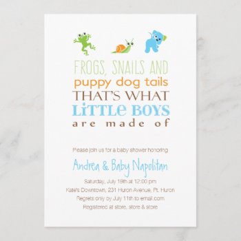 That's What Little Boys Are Made Of  | Baby Shower Invitation by OrangeOstrichDesigns at Zazzle