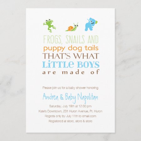 That's What Little Boys Are Made Of  | Baby Shower Invitation