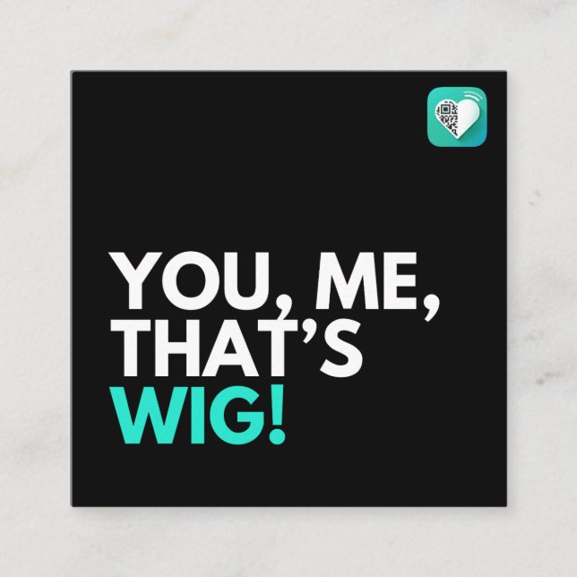 That's Wig Square Business Card (Front)