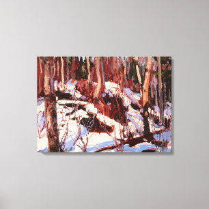 Thaw in the Woods, fine art by Tom Thomson Canvas Print