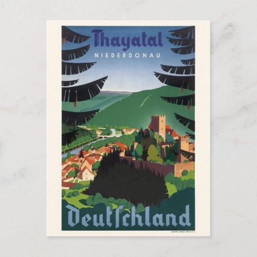 Thayatal Deutschland Germany Vintage Poster 1939 Postcard